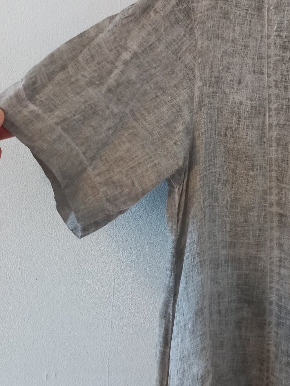 GRIZAS washed linen short sleeve dress - Picture 6 of 12